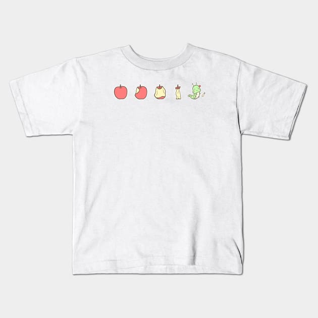 Sneaky Worm Kids T-Shirt by LuveyxDovey